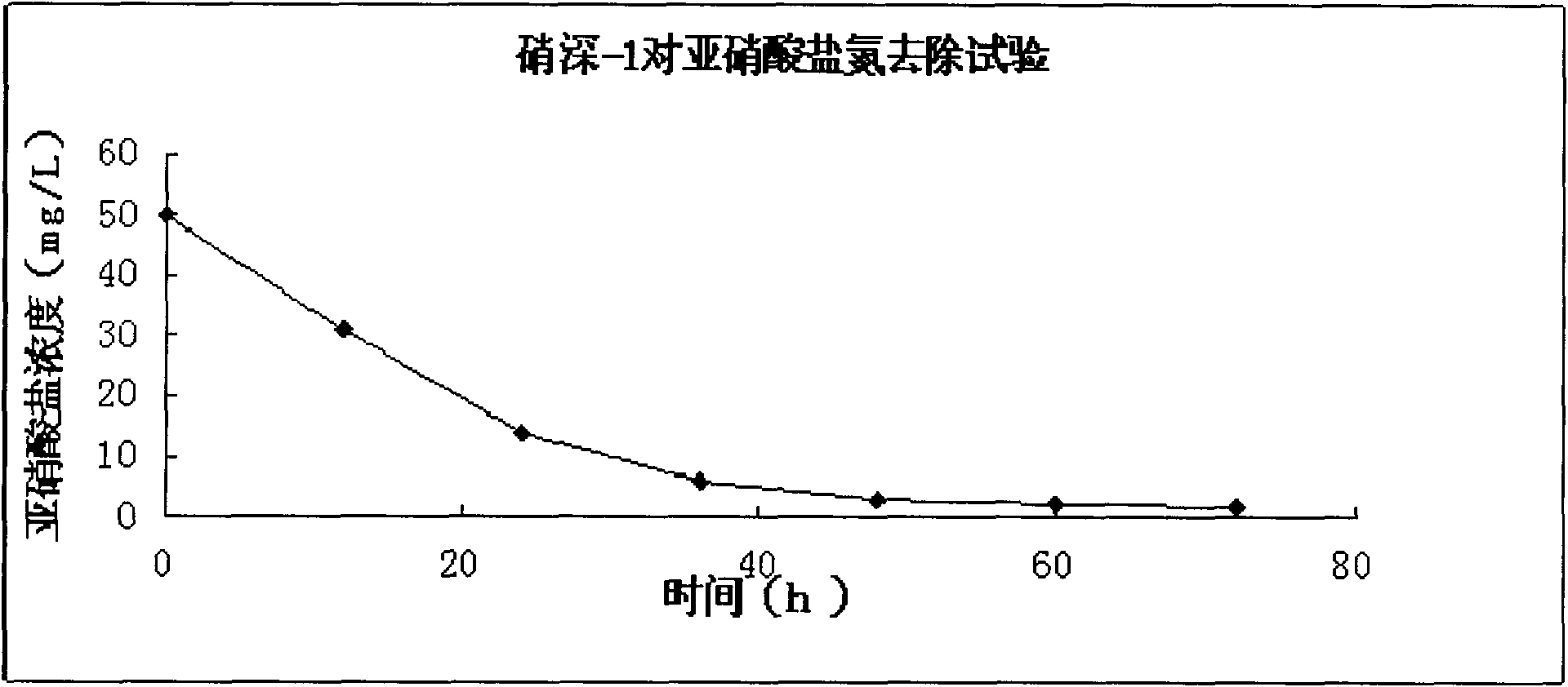 Rhodococcus sp. for removing nitrite nitrogen from sewage at low temperature condition, and separation and culture method thereof