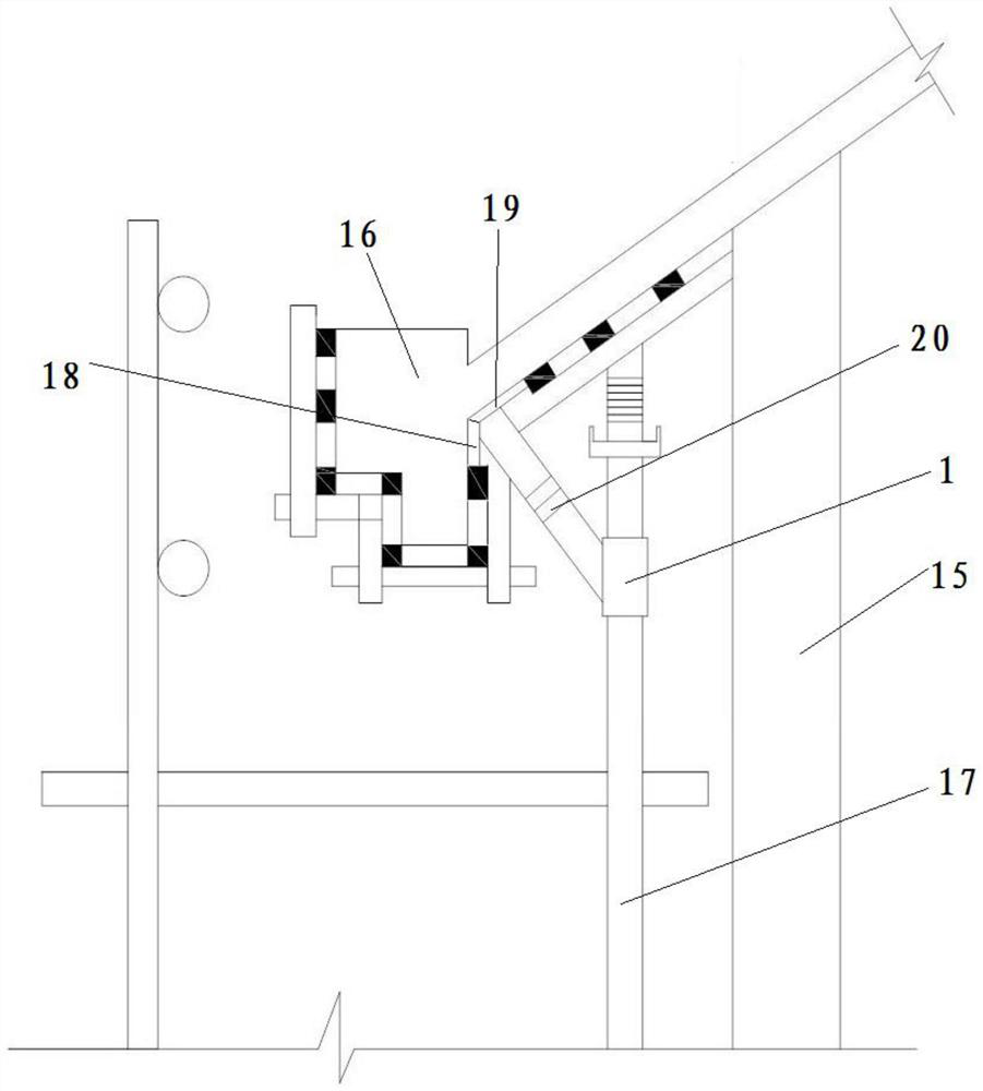 Oblique adjustable supporting and reinforcing method for cantilever structure