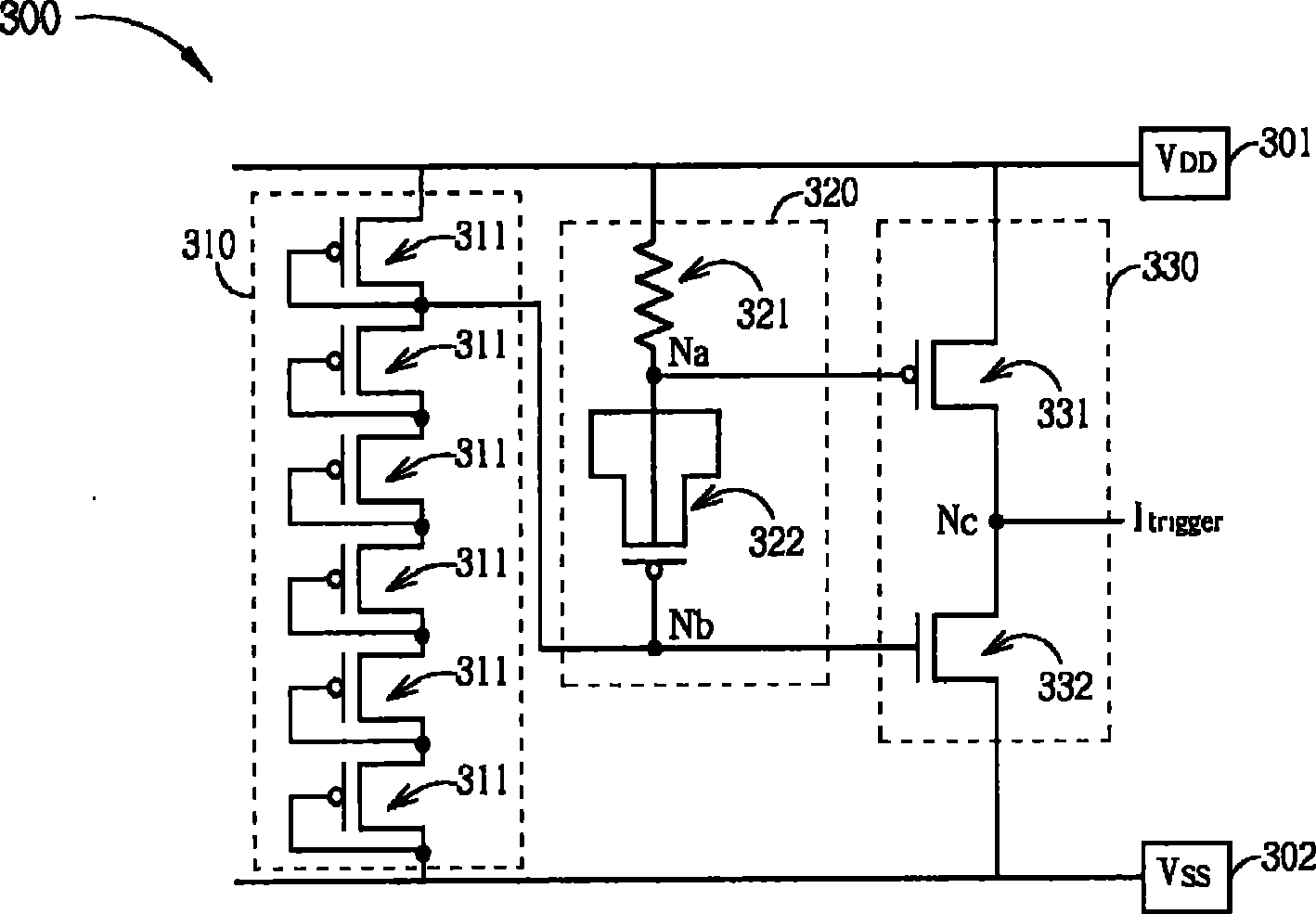 Electrostatic discharge testing circuit and correlated method thereof