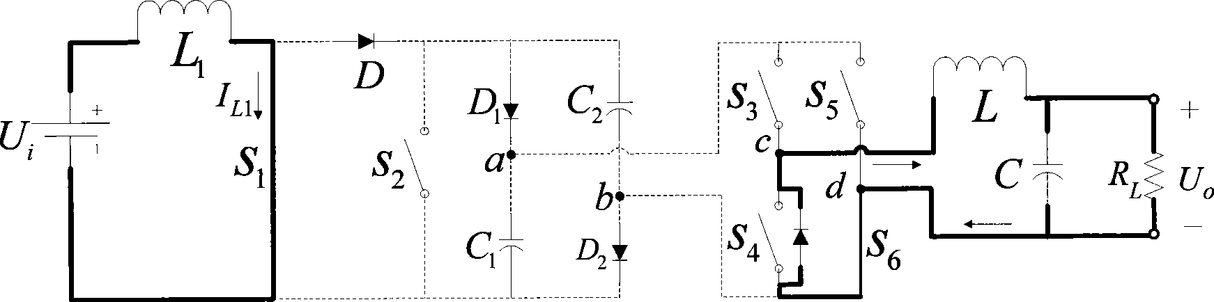 Tri-lever boosting inverter