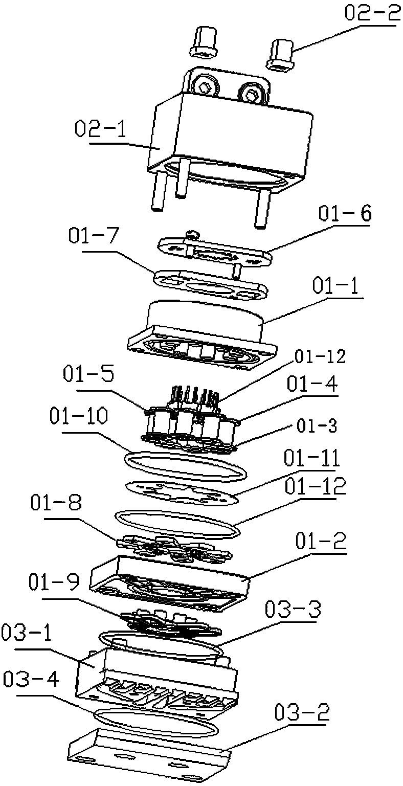Integrated multi-group pneumatic high-frequency electromagnetic valve and working method thereof