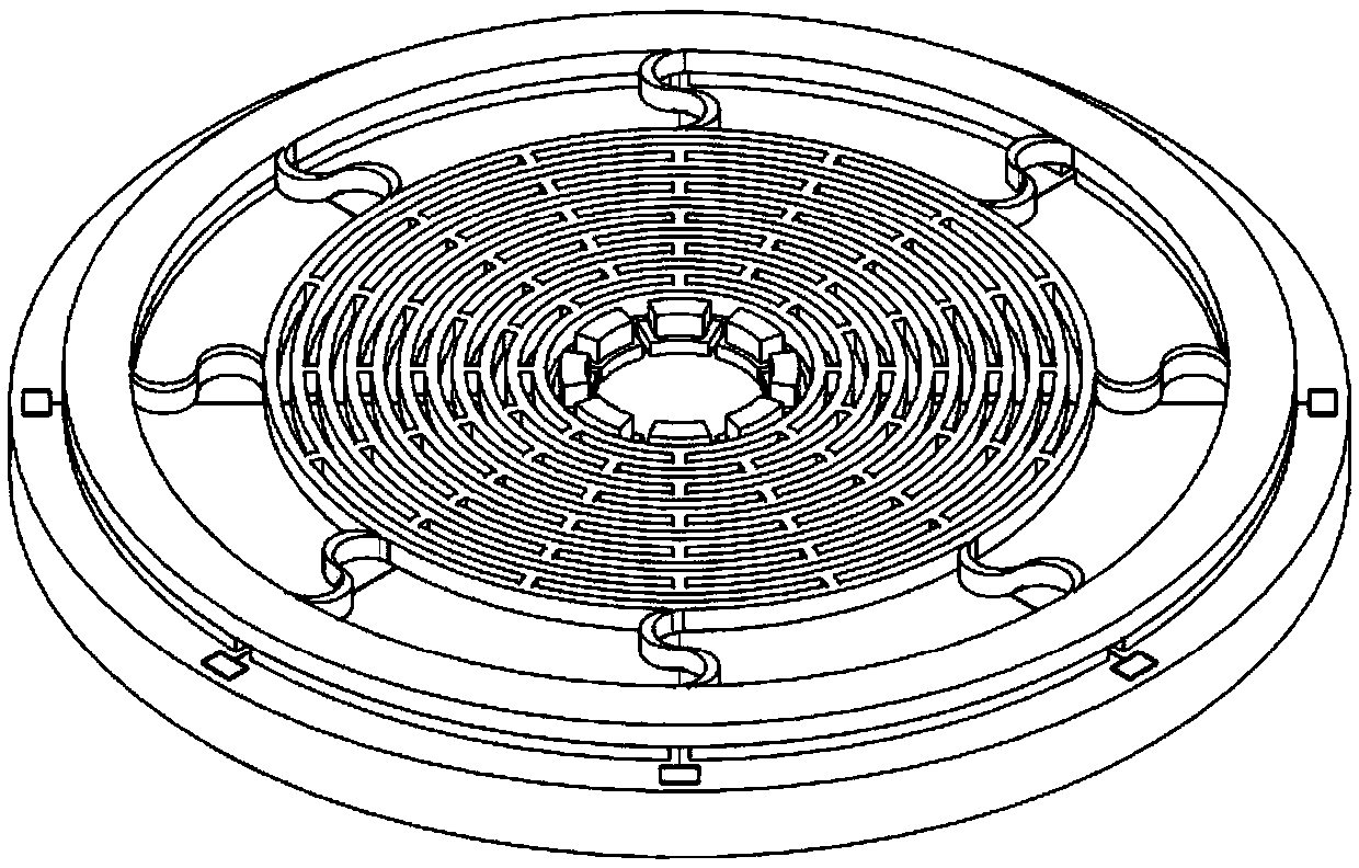 Disc multi-ring outer S-shaped flexible beam resonator gyro and preparation method thereof