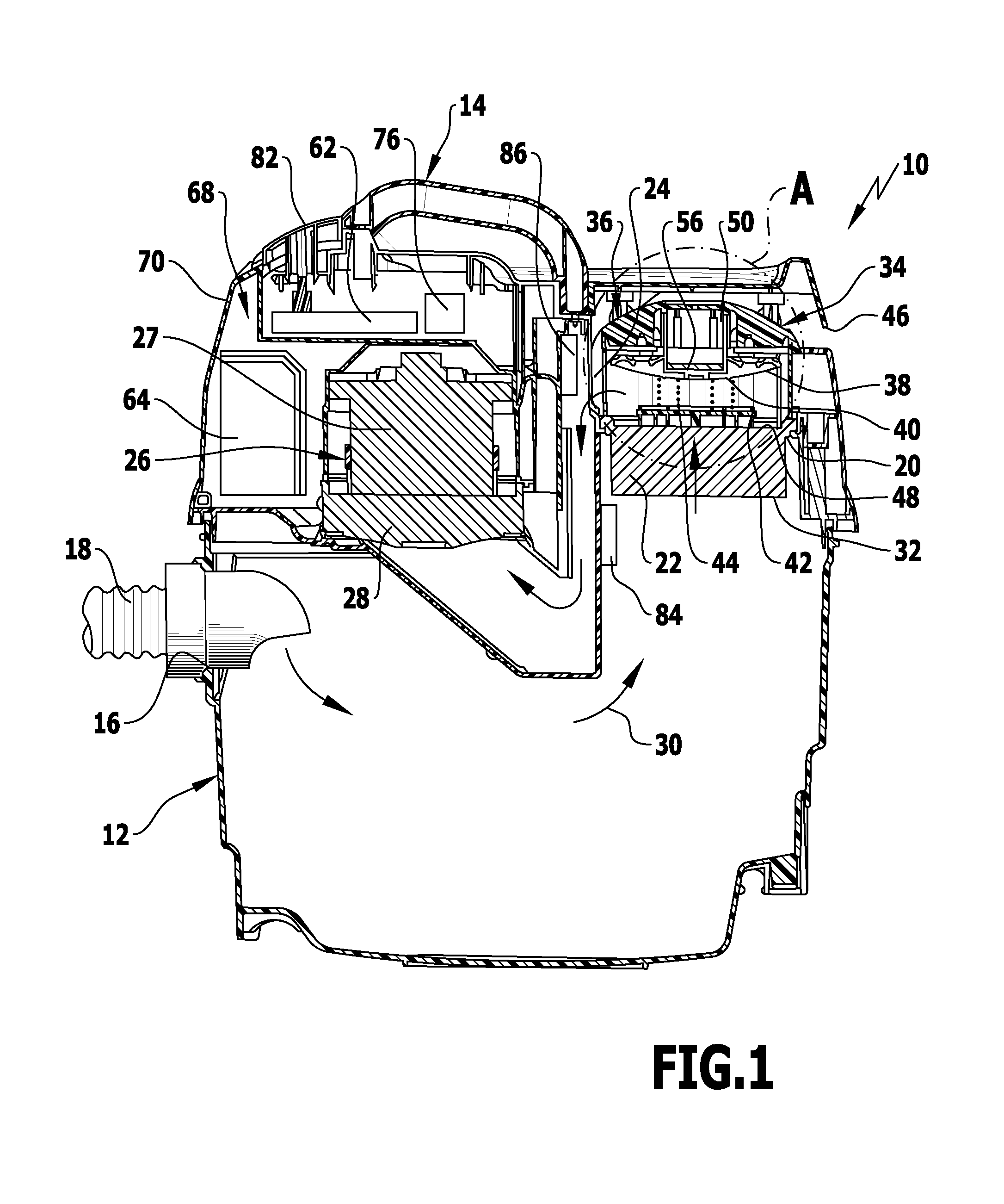 Method for cleaning a filter of a vacuum cleaner and vacuum cleaner for performing the method