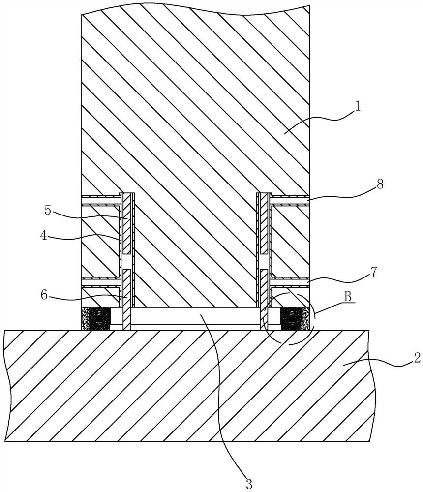 Fabricated building bin sealing structure and construction method