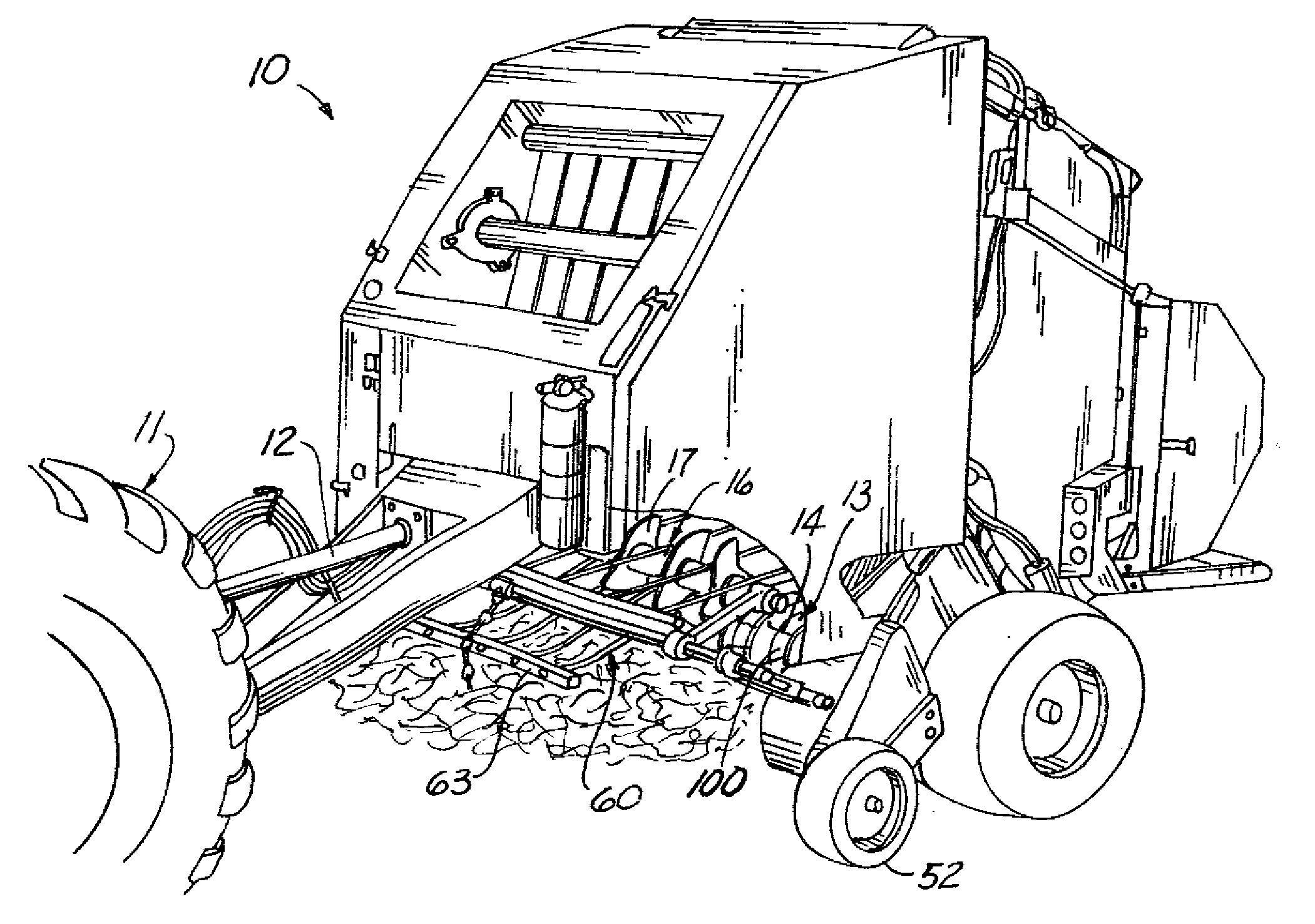 Plastic Bands or Plastic Covers for Bands Located Between Tines on a Crop Pickup Apparatus