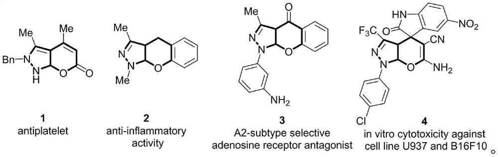 A kind of pyranopyrazole acrylate derivative and its preparation method and application