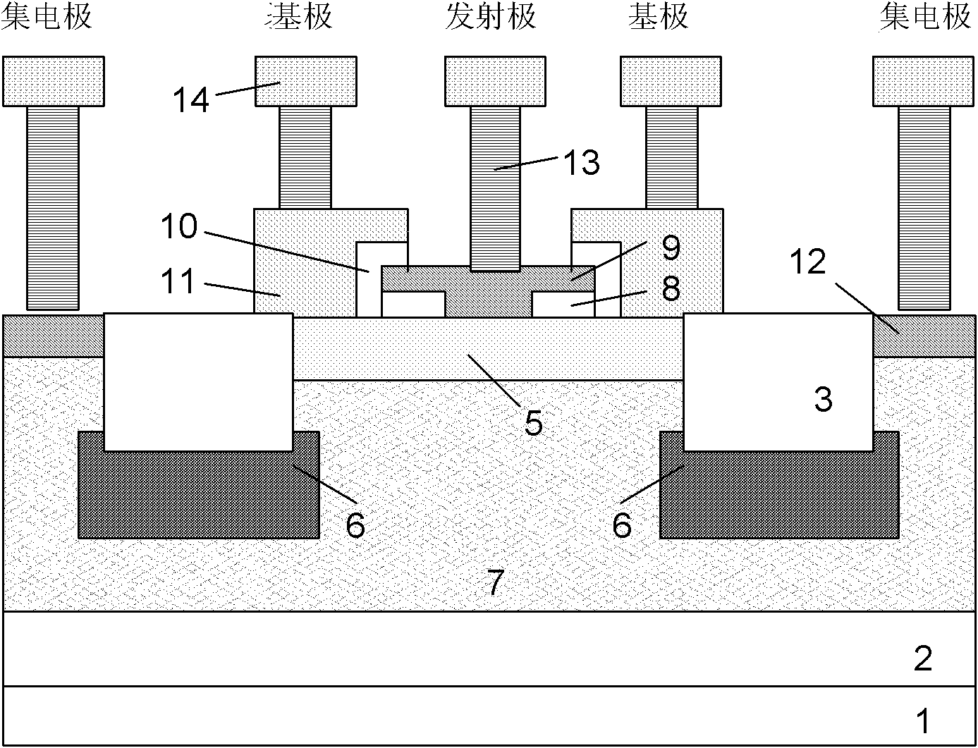 Vertical parasitic PNP device in BiCMOS (bipolar complementary metal oxide semiconductor) process and manufacturing method