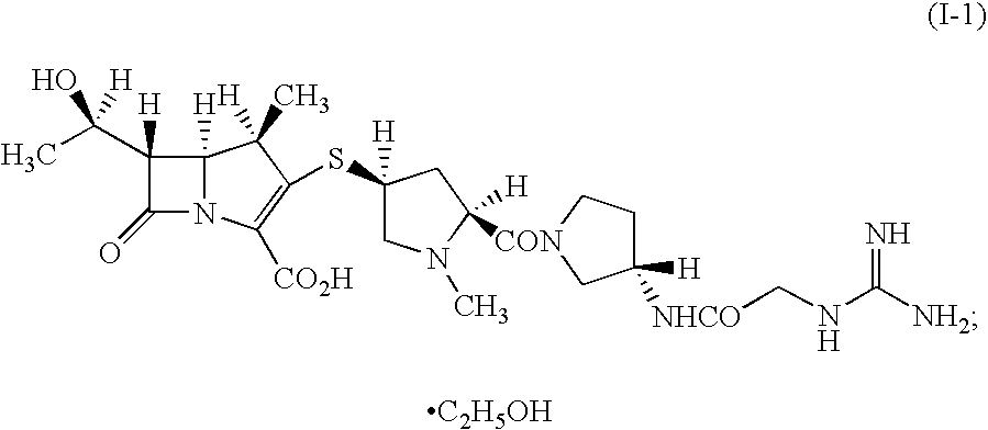 Crystal of 1-methylcarbapenem compound