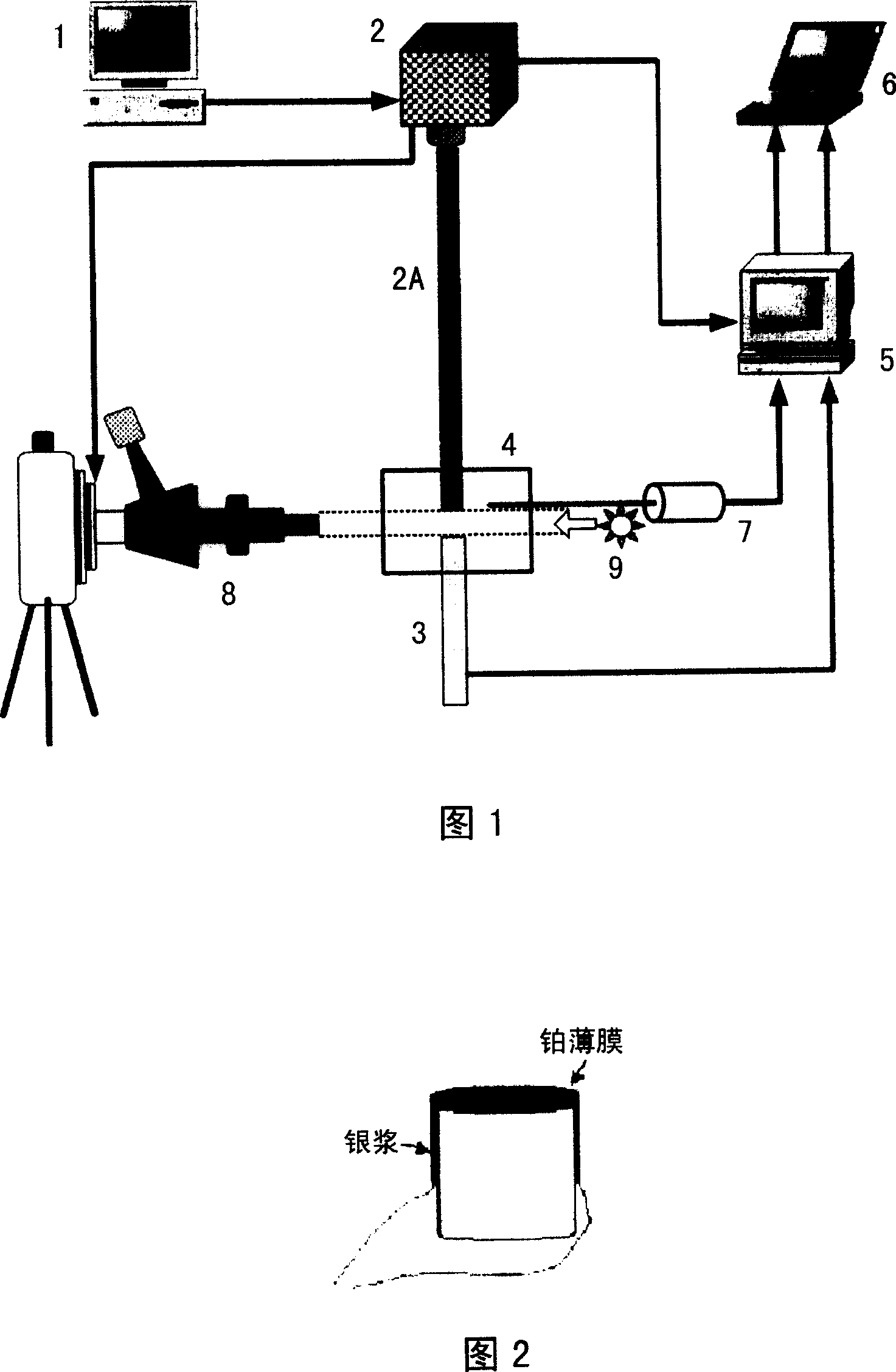 Visual inspection and transient measurement system for micro-scale explosive boiling process