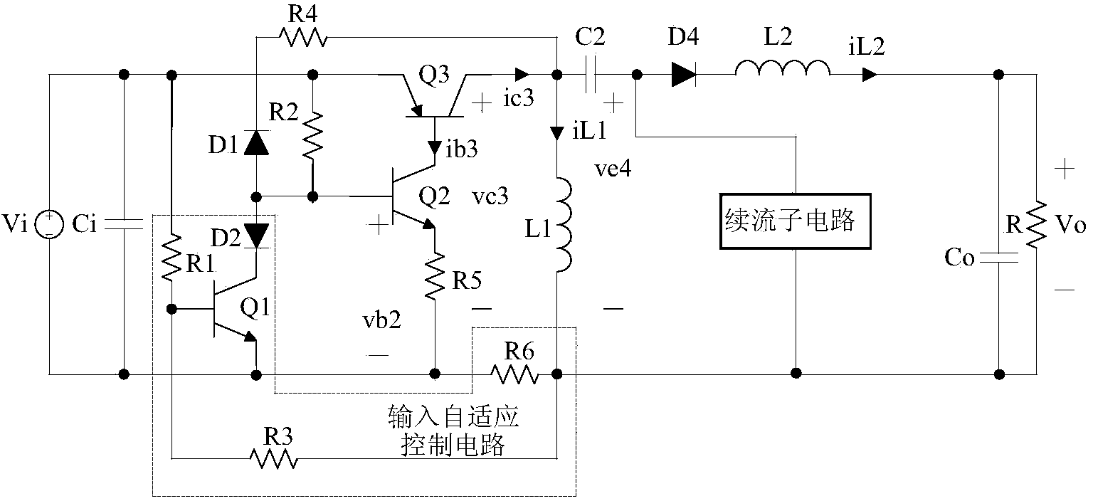 Input adaptive auto-excitation type Zeta converter