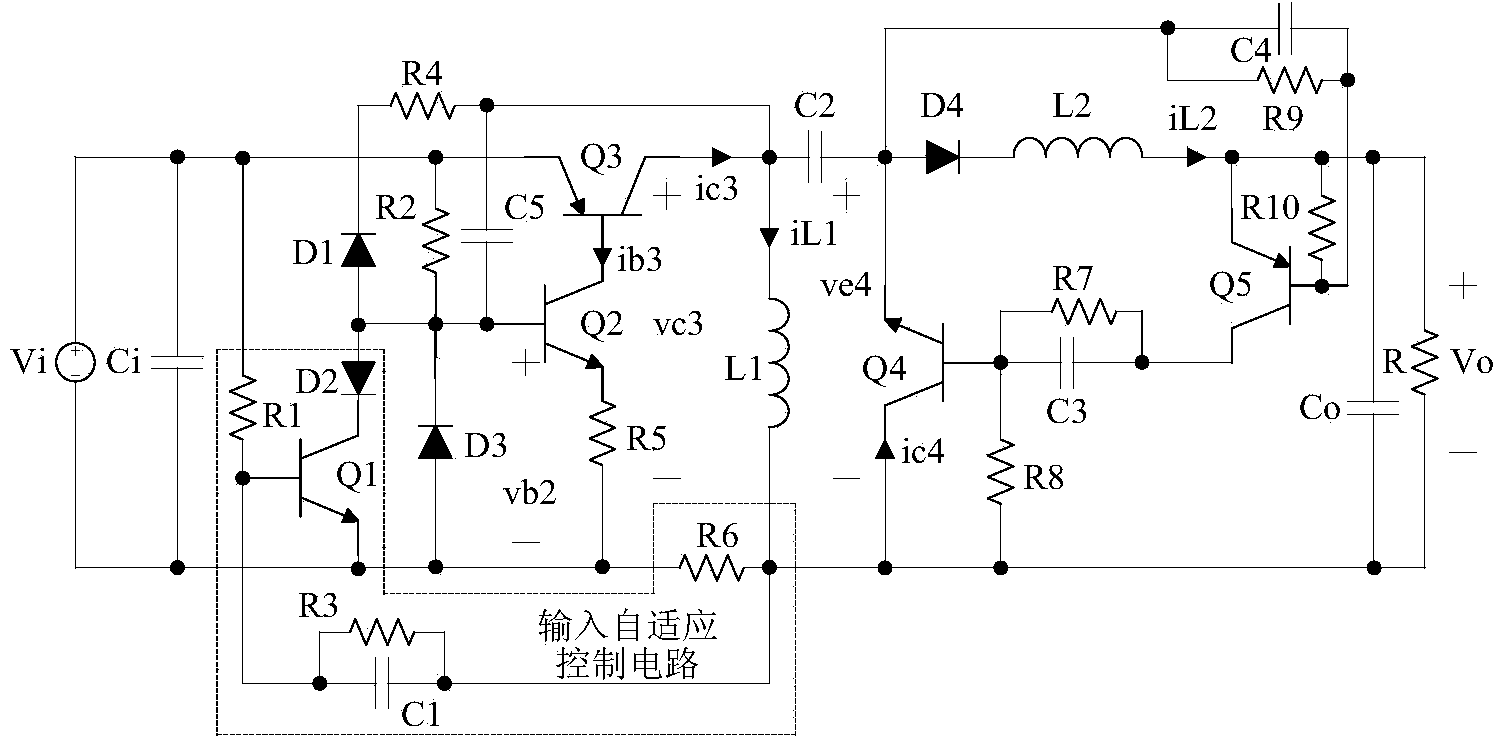 Input adaptive auto-excitation type Zeta converter