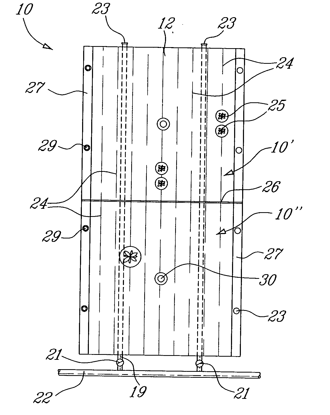 Method and apparatus for the production of an irrigation mat