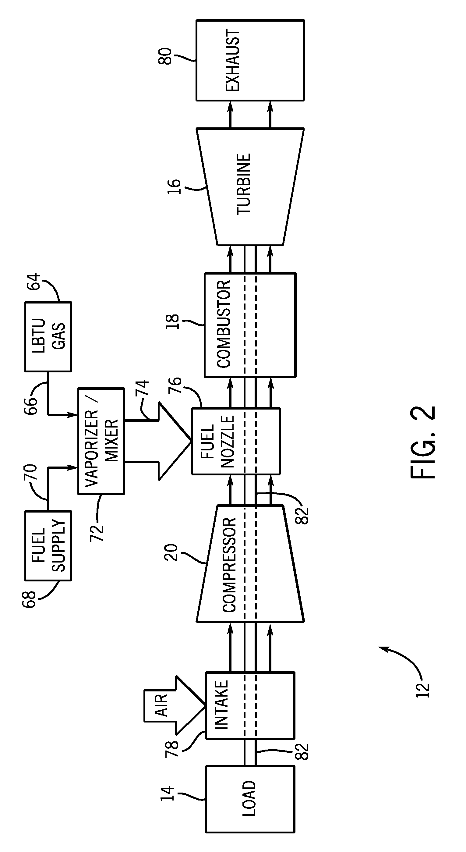 Method and apparatus for controlling a heating value of a low energy fuel