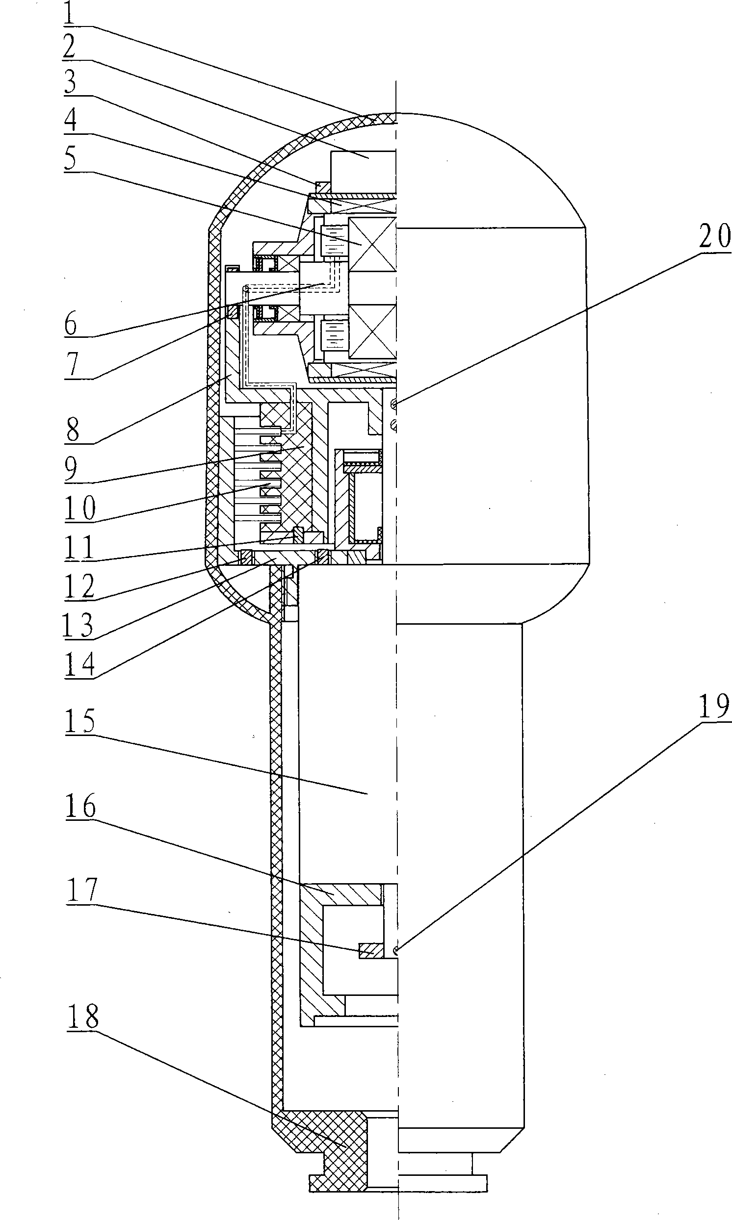 Three dimensional ultrasound probe head of bladder capacity measuring device