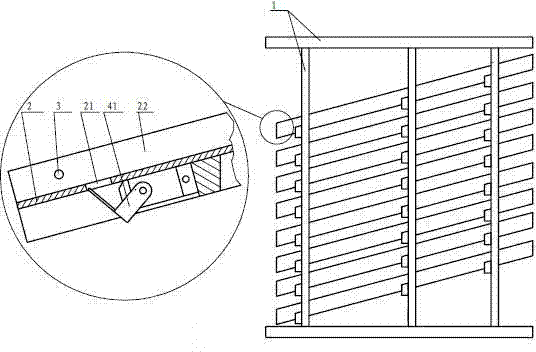 Storage cargo outlet method for storage rack and storage rack