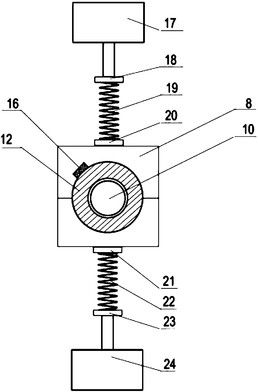 Bearing test device capable of loading alternating load