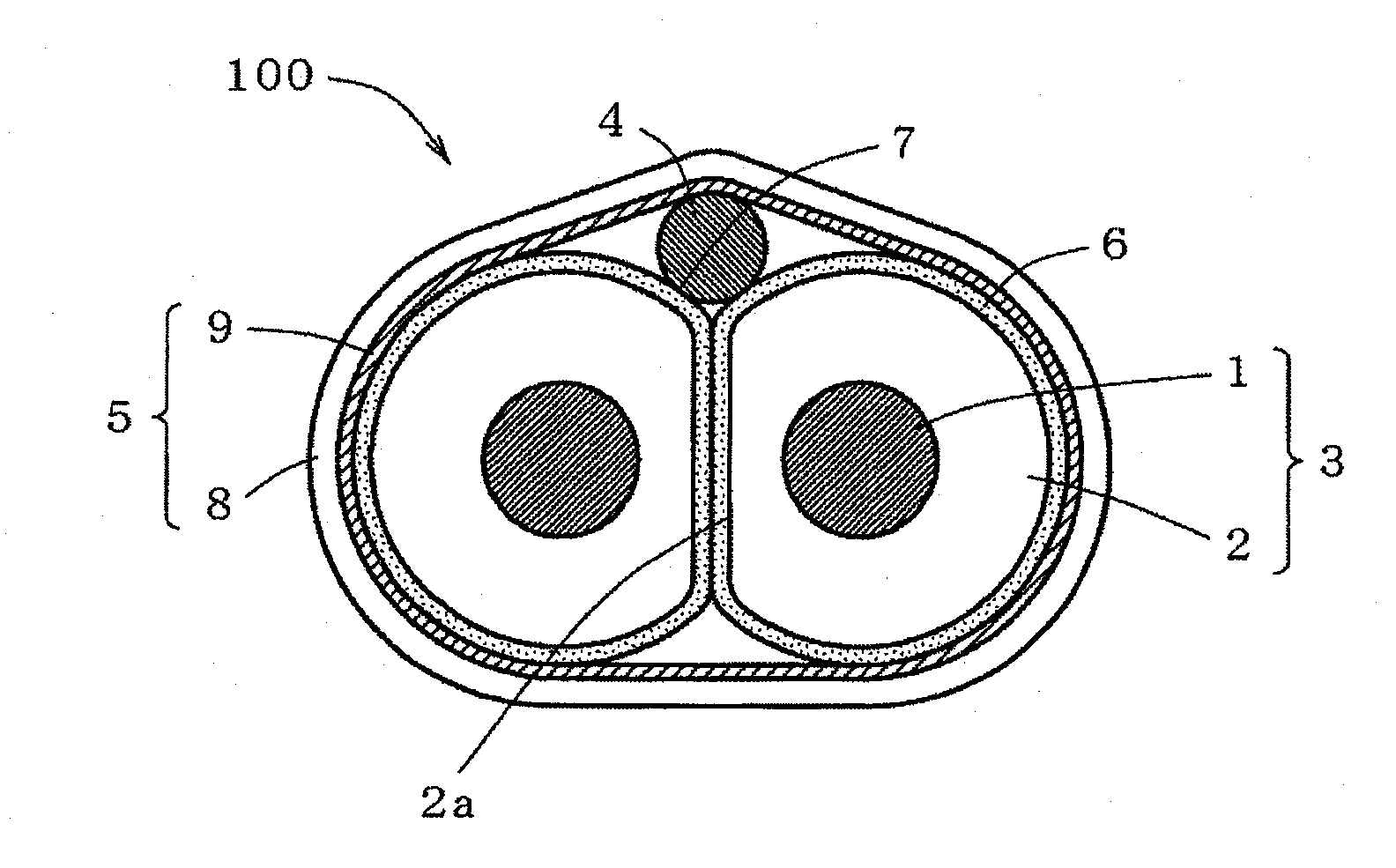Differential signal cable, and cable assembly and multi-pair differential signal cable using the same