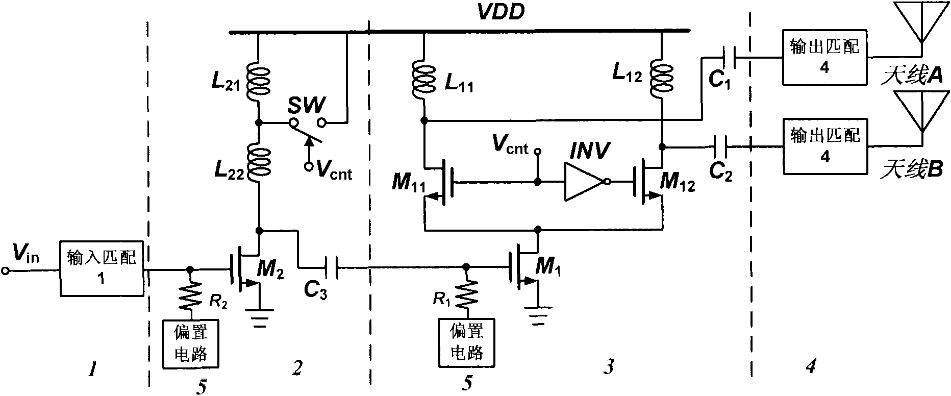 Power amplifier circuit with reconfigurable frequency band in multi-band wireless mobile communication system