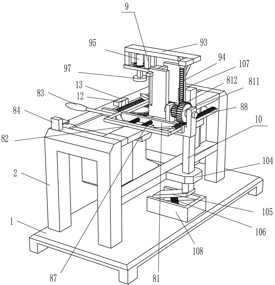 A cutting board reinforcing groove slotting device
