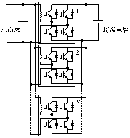 Low-voltage ship DC power grid structure based on energy weak storage, and control method