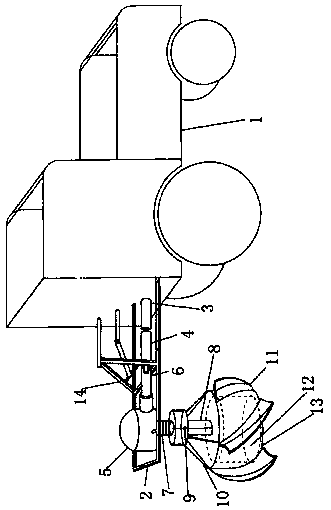 Device for cleaning soil between piles of long screw pile-reinforced soft soil layer roadbed and cleaning method