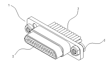 Modular float mounting micro rectangular electric connector