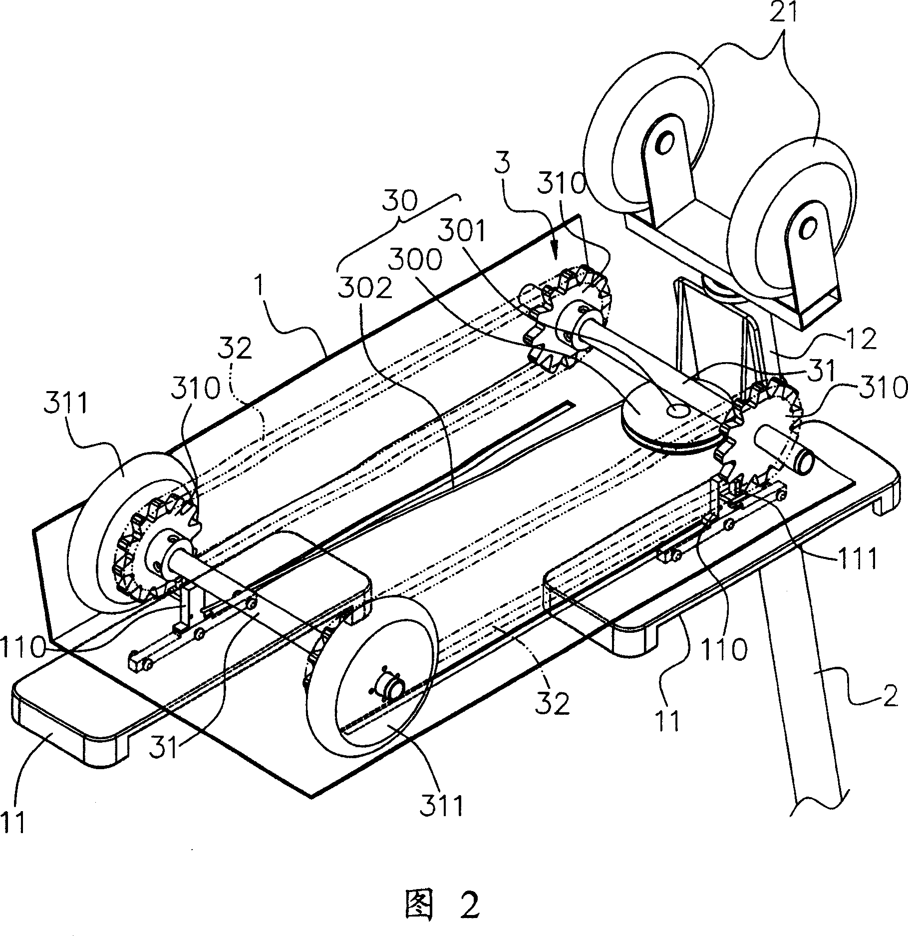 Driving device of sliding vehicle