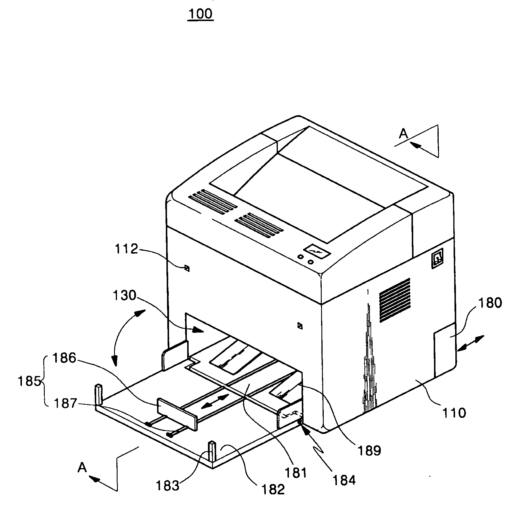 Image forming apparatus having foldable paper cassette