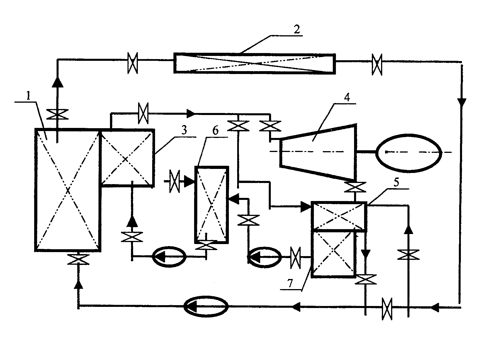 Integrated power self-supply system employing combined heat and power for centralized heating boiler house