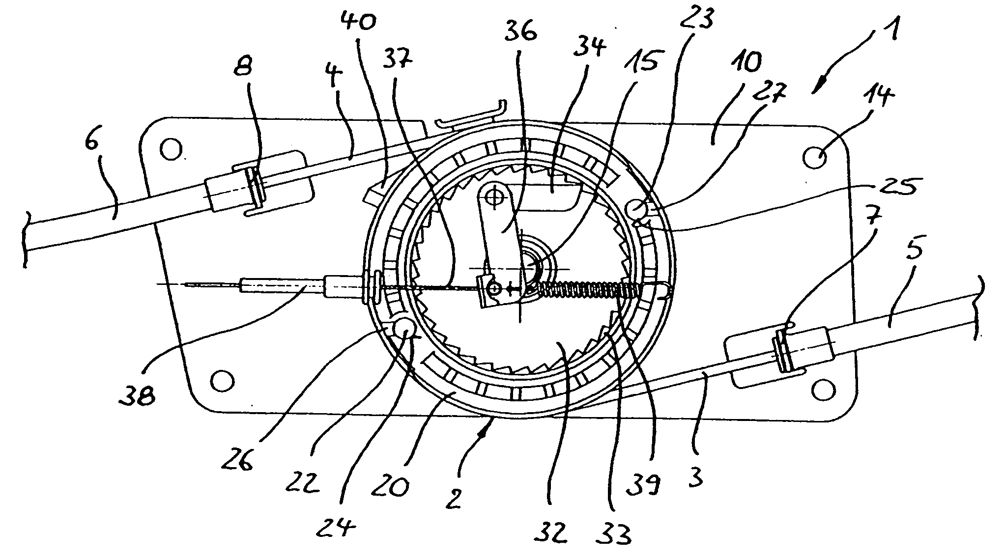Unit for synchronous extension and retraction of two wire segments, and a motor vehicle having such a unit