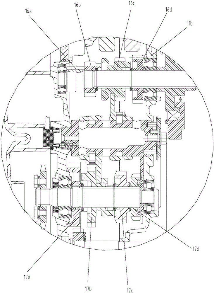 Double-power output assembly