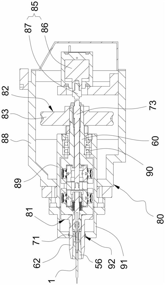 Rotary control center mechanism of multi-station milling cutter machining machine