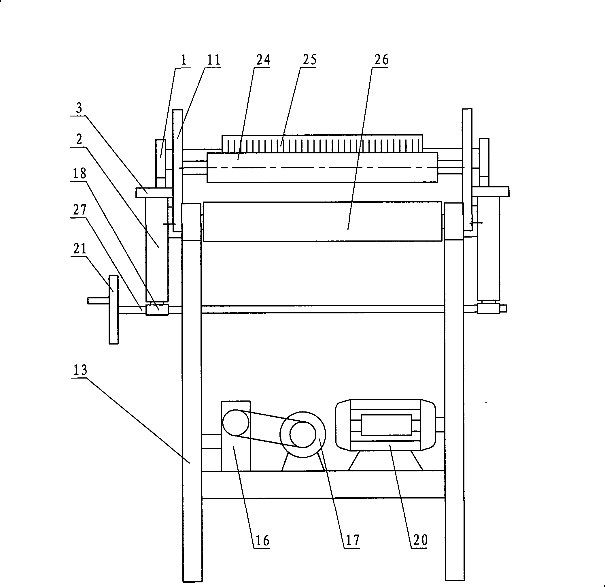 Wood block wiredrawing bench