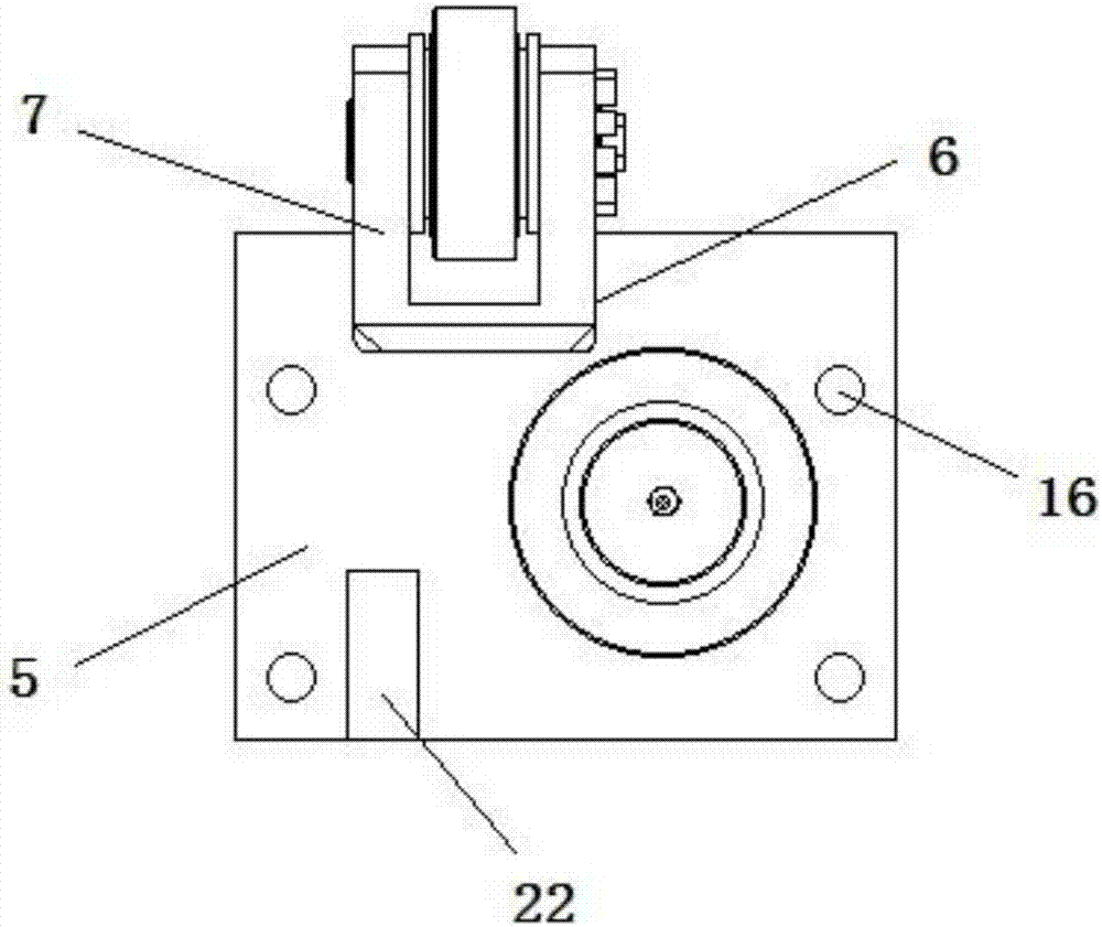 Lifting guide wheel group mechanism for cargo carrying platform of automatic three-dimensional warehouse
