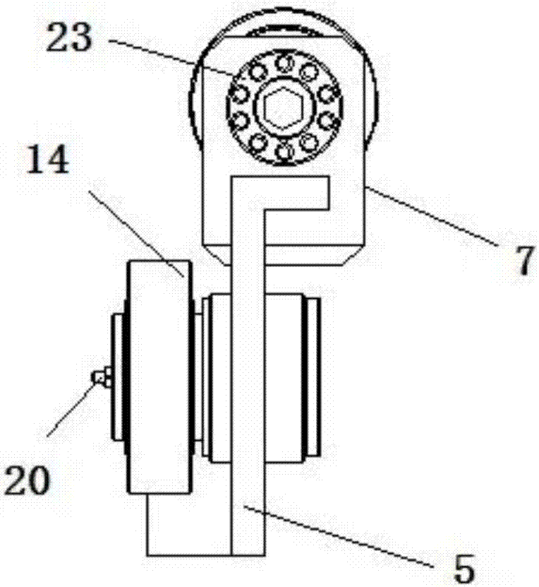 Lifting guide wheel group mechanism for cargo carrying platform of automatic three-dimensional warehouse
