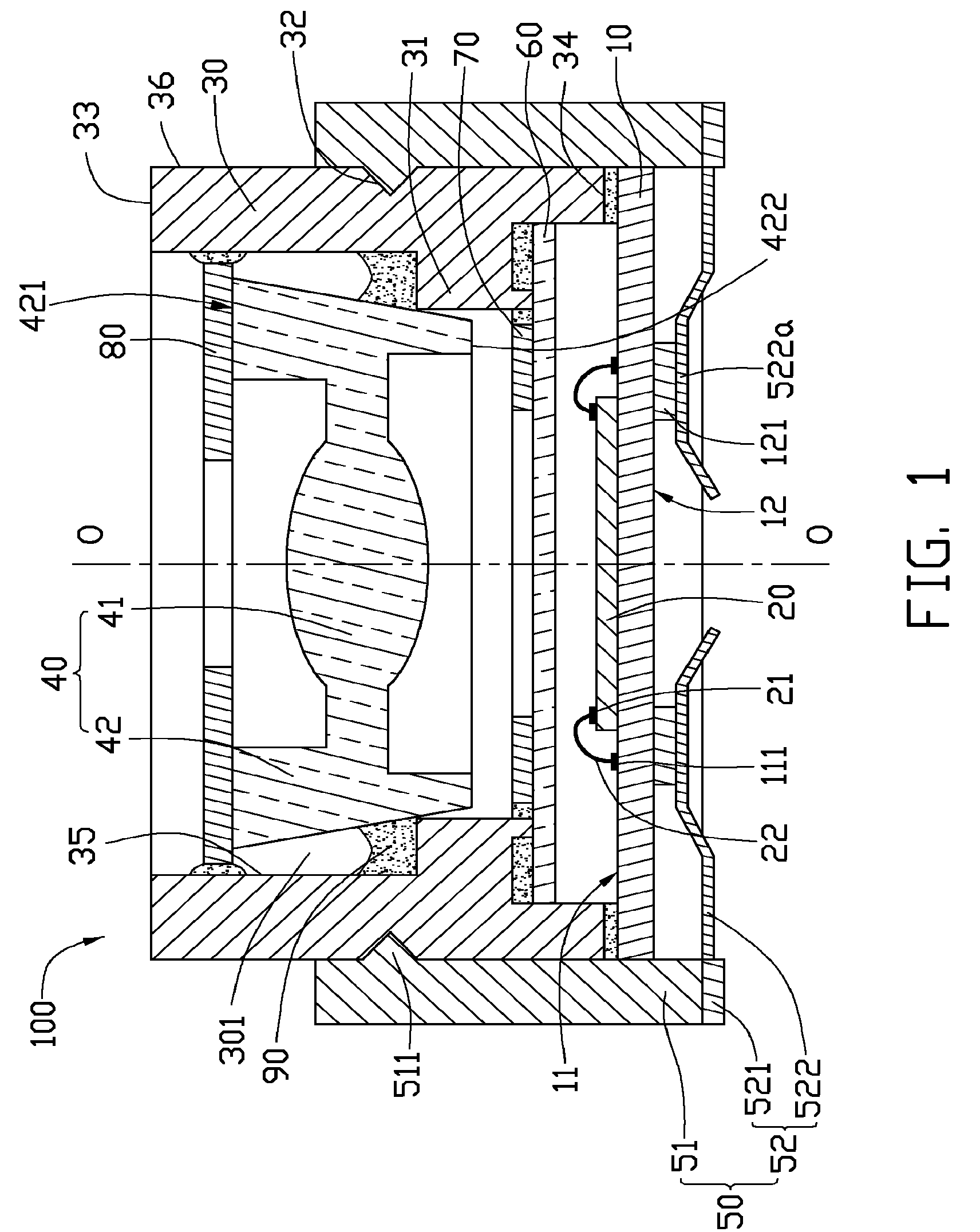 Optical imaging module with fixed-focus lens