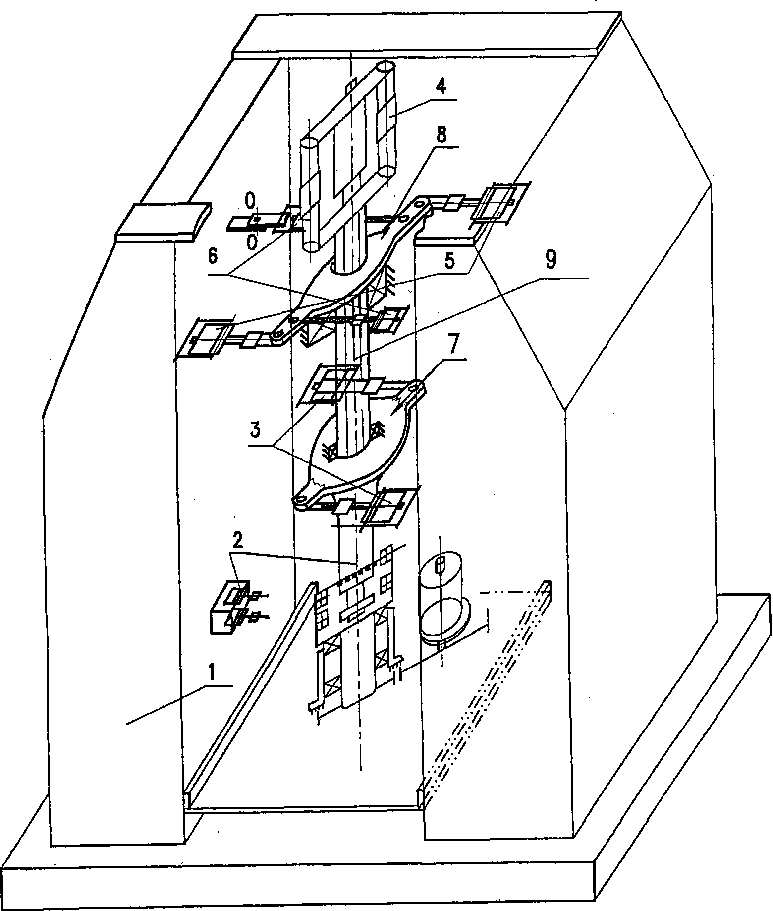 Testing device for implementing main torque and vibrating torque to high speed rotary main shaft