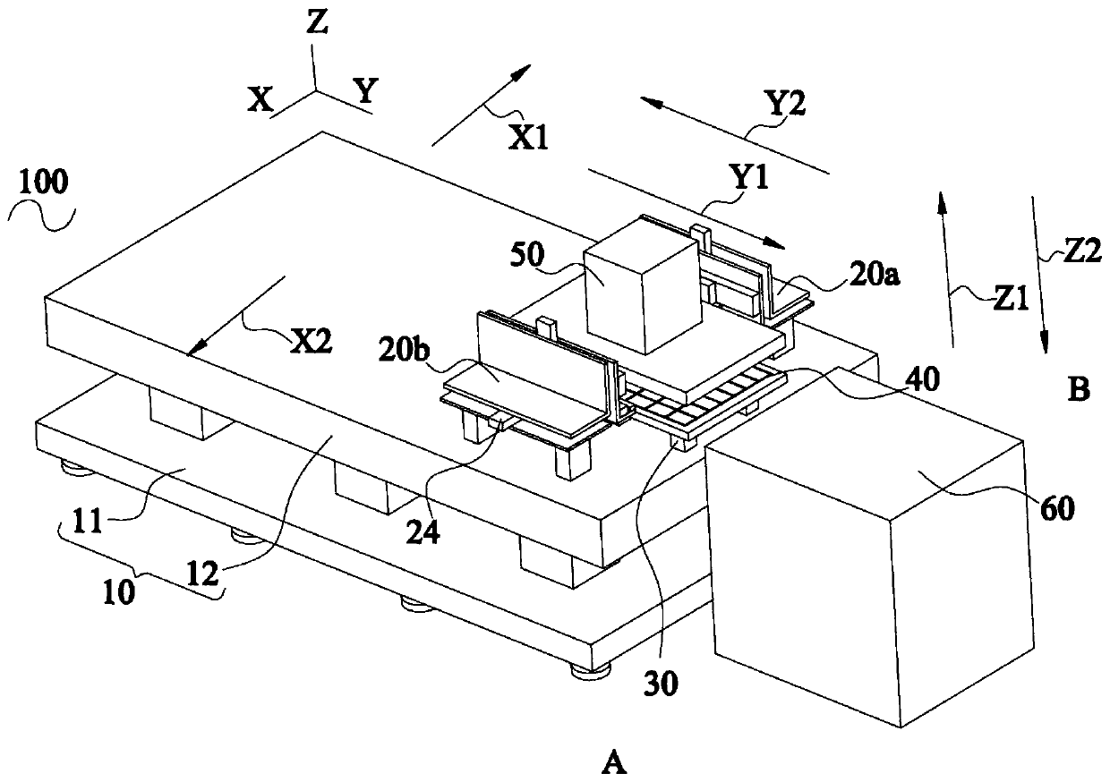 Panel cutting equipment carrying table replacement device and panel cutting equipment