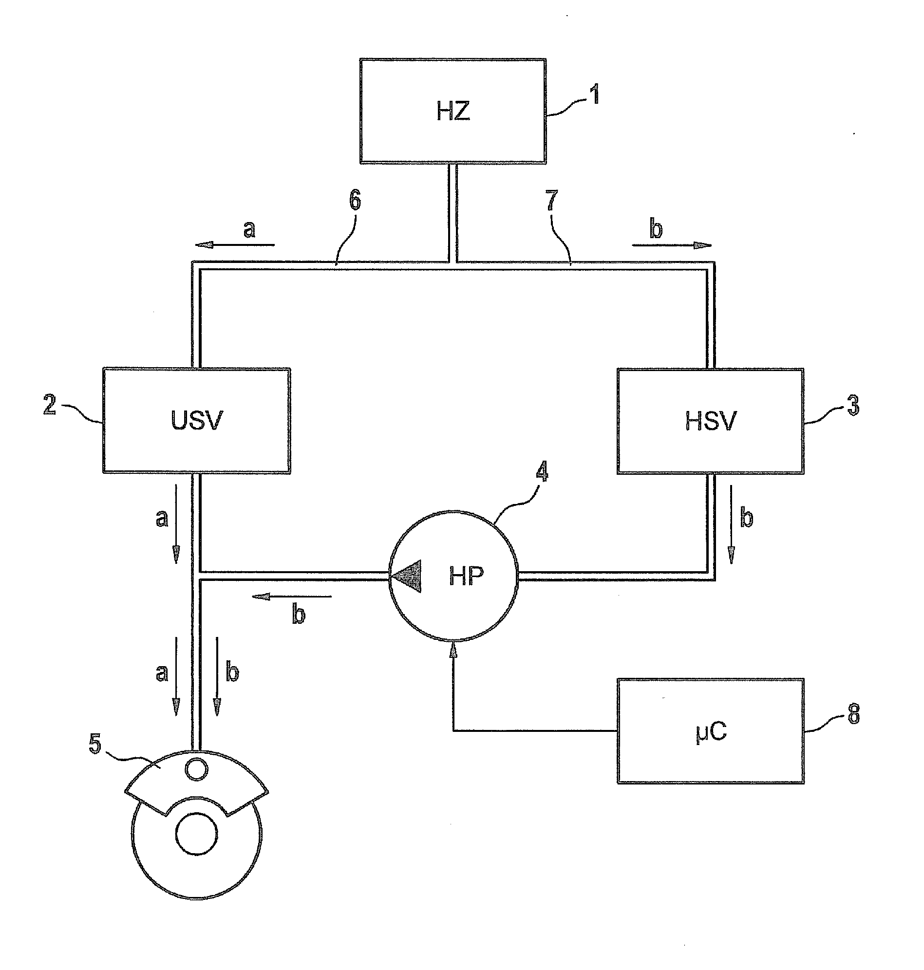 Method for controlling a high-pressure selector valve in a hydraulic motor vehicle brake  system