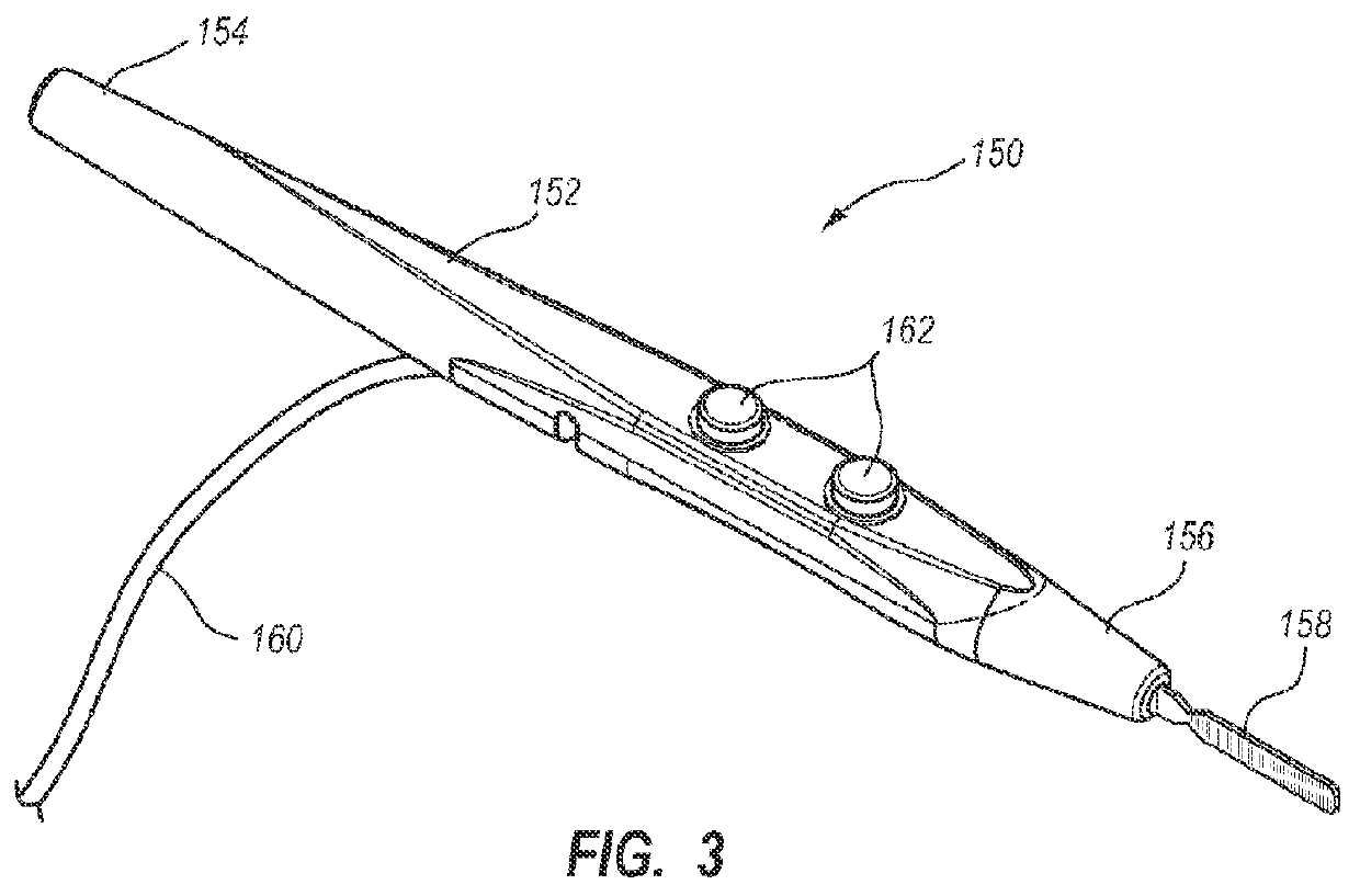 Electrosurgical instrument with adjustable power cable