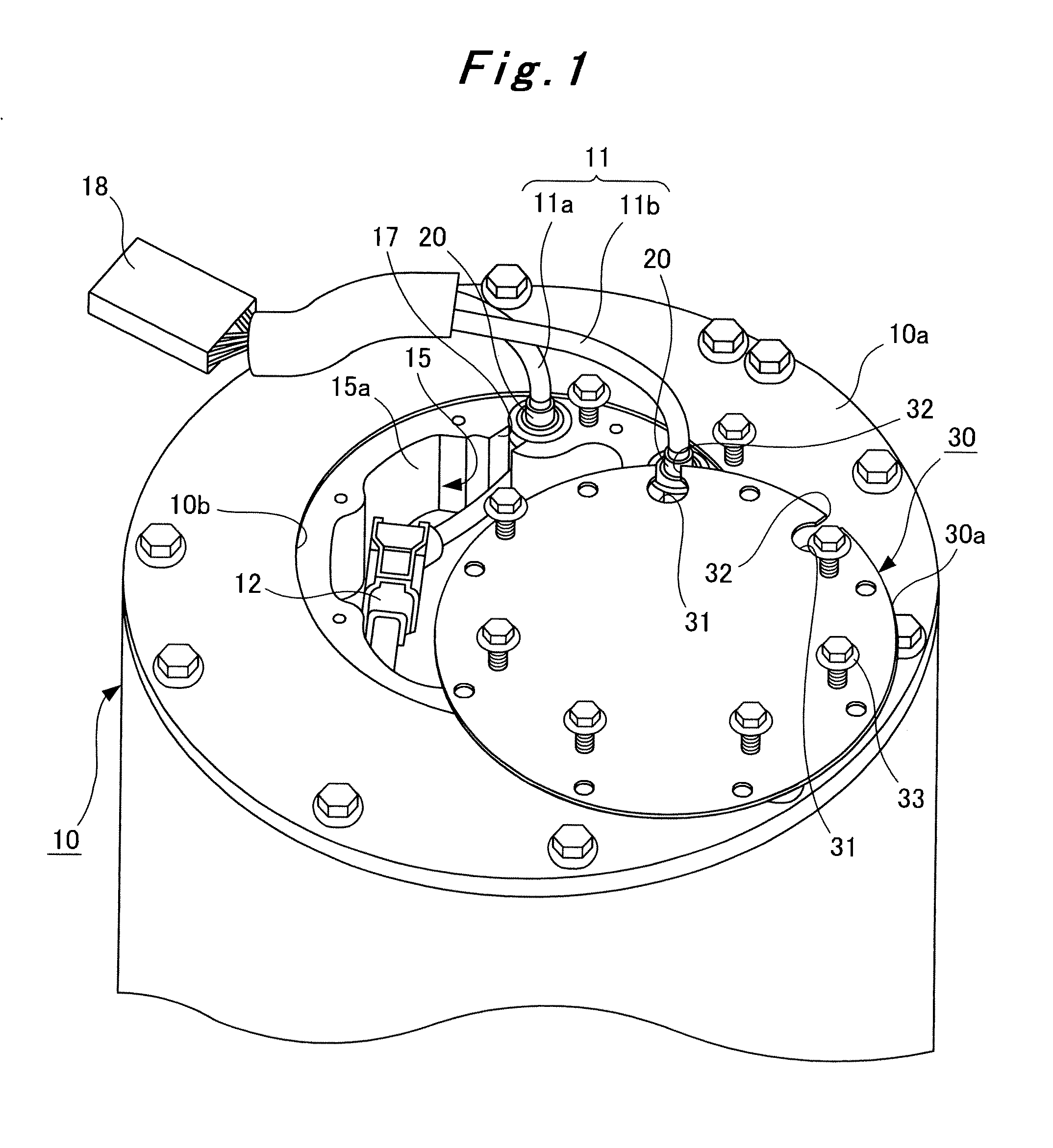 Cable mounting structure for electric apparatus