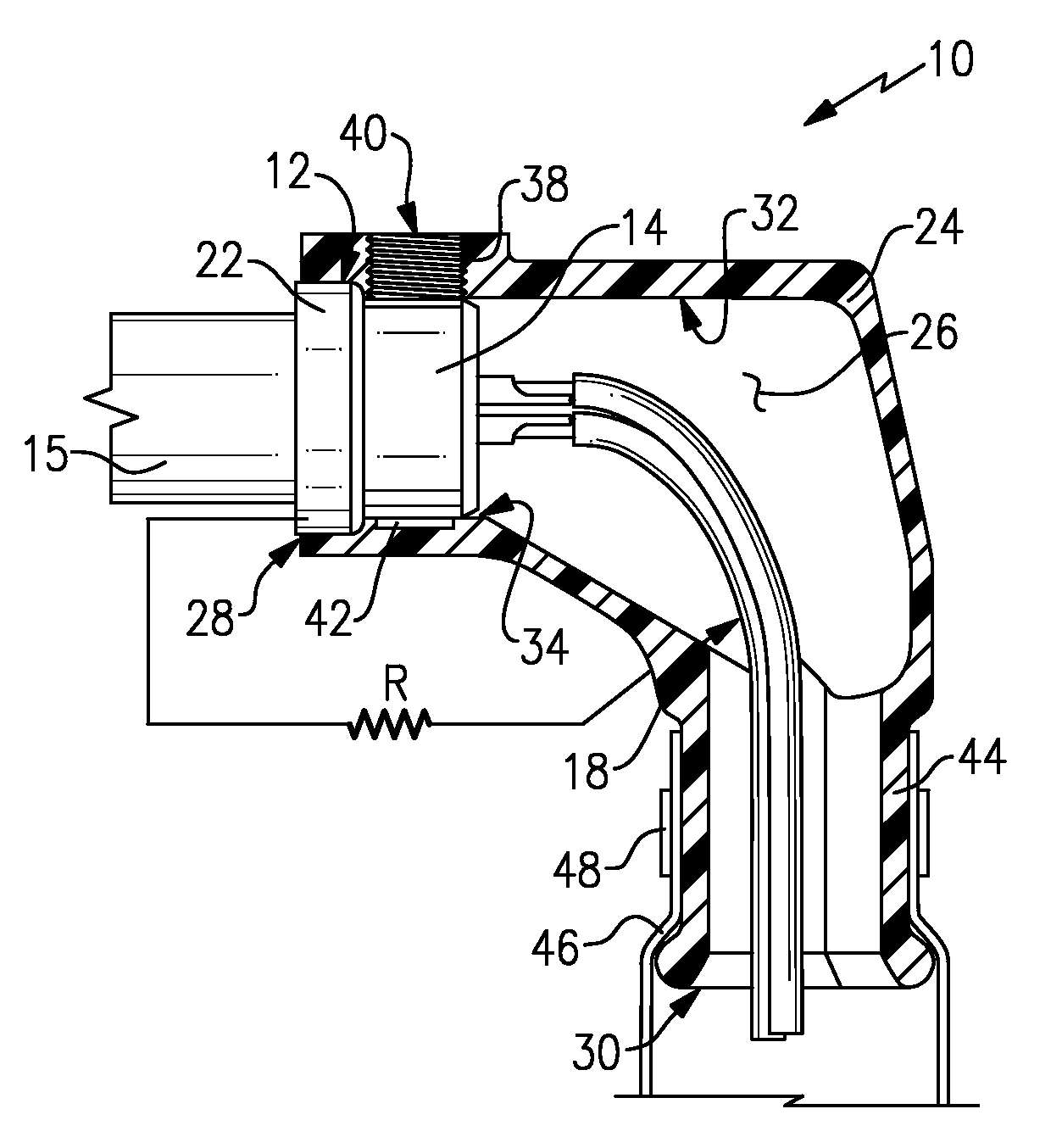 Fully shielded backshell for electrical connector