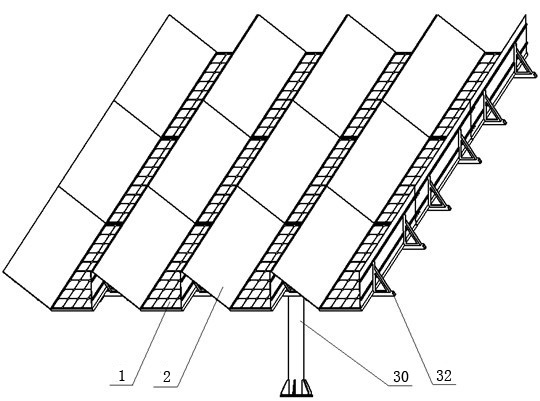 Reflective low-concentration photovoltaic generator