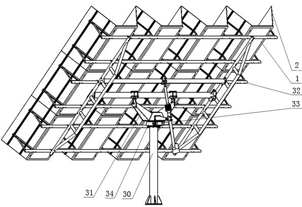 Reflective low-concentration photovoltaic generator