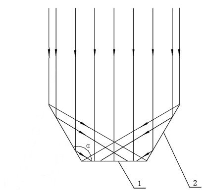 Reflective low-concentration photovoltaic generator