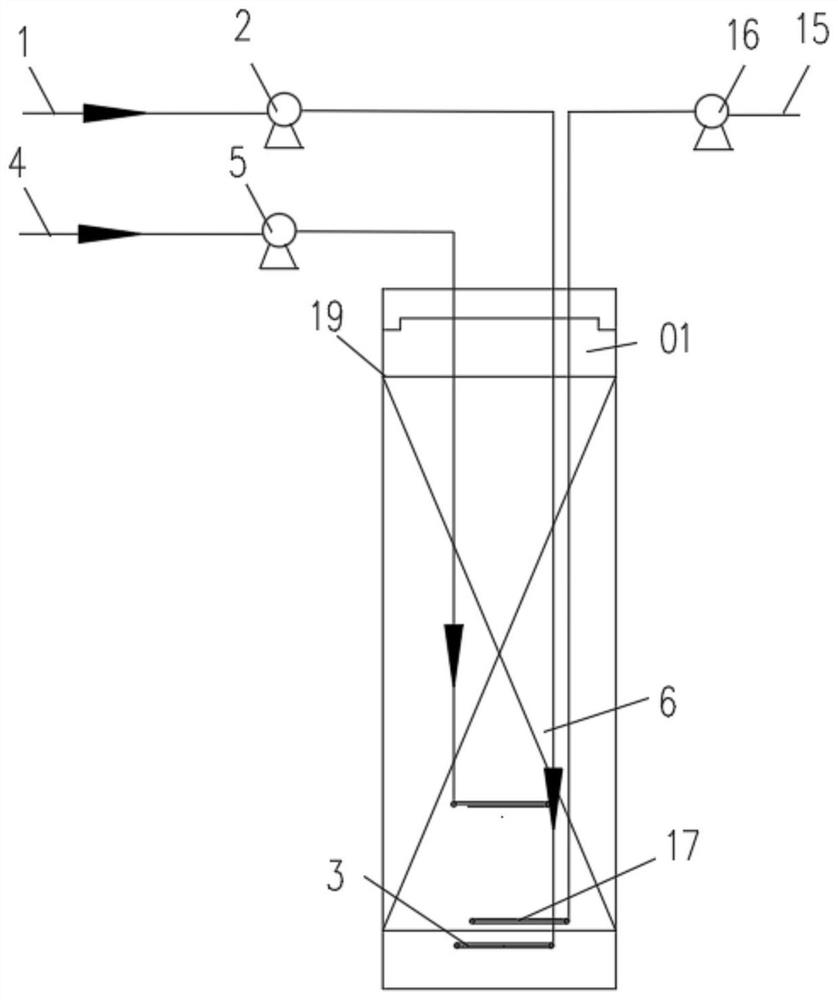 Anaerobic ammonia oxidation device for pig breeding wastewater treatment and application method