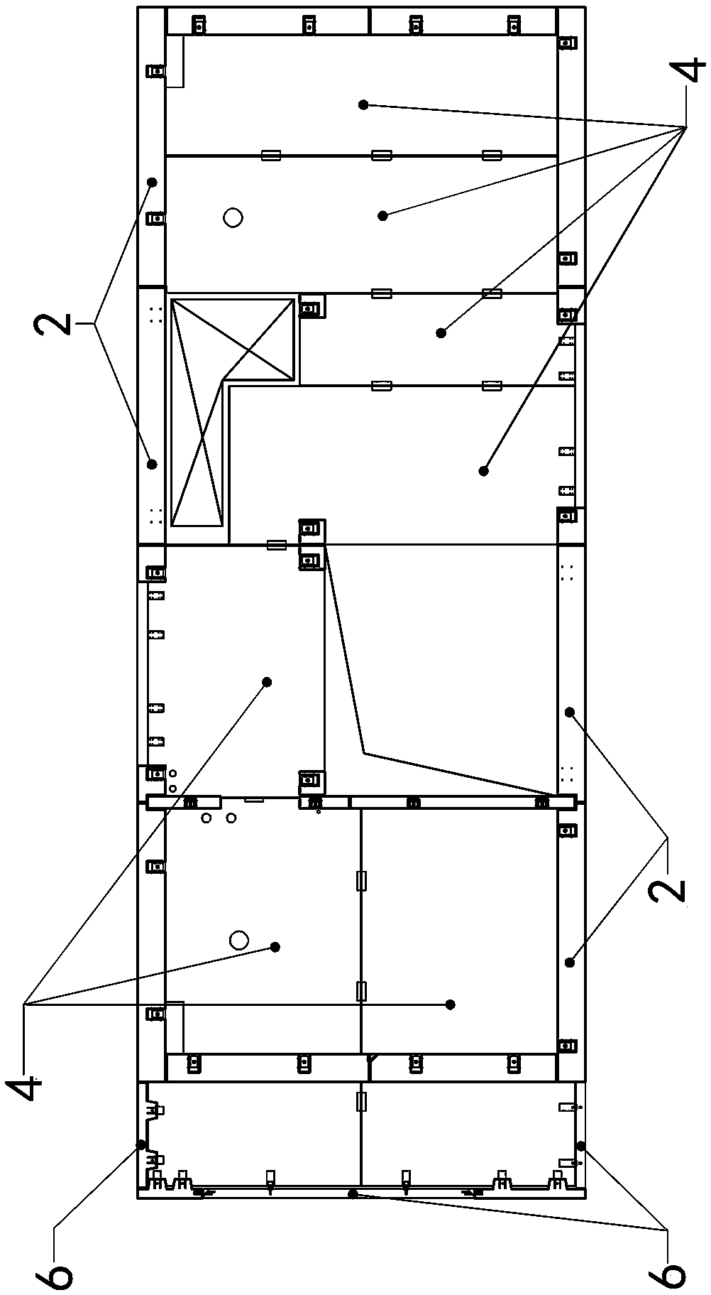 Dry-method-connection plate-type structural system and construction method thereof