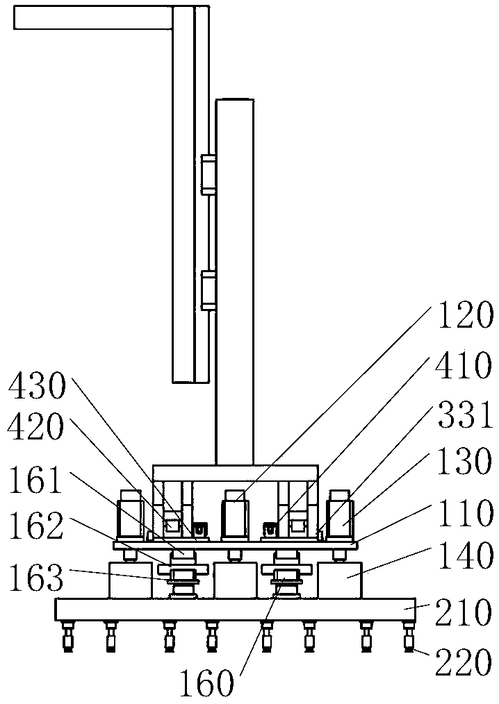 Deviation correcting device and bus bar welding all-in-one machine