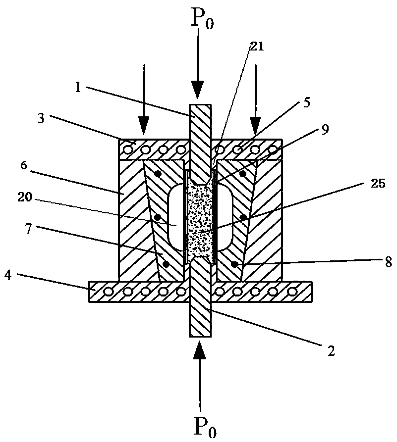 Method and device for forming solid particle medium of aluminum-coated magnesium composite pipe