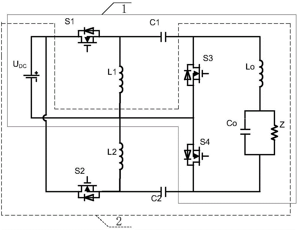 Single-stage non-isolated non-electrolytic-capacitor double-Zeta inverter